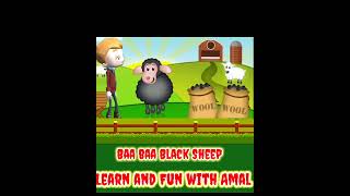 Baa baa black sheep #short #rhymes | Learn and Fun with Amal