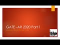 #GATEArchitecture  GATE AR 2020 Solutions Part 1