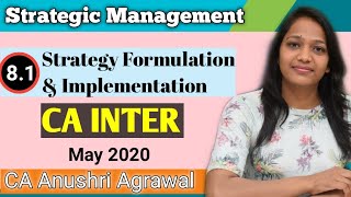 CHAPTER 8.1 ll Strategy formulation and implementation ll SM for CA IPCC/INTER ll CA Anushri Agrawal