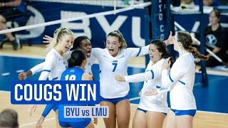 BYU Women's Volleyball vs LMU Highlights | 2023