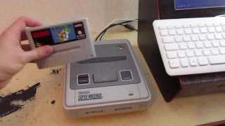 Raspberry Pi in SNES Case with cartridges