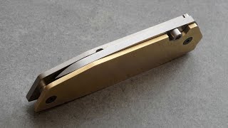 Knife Making - Brass Titanium Frame Lock Folder
