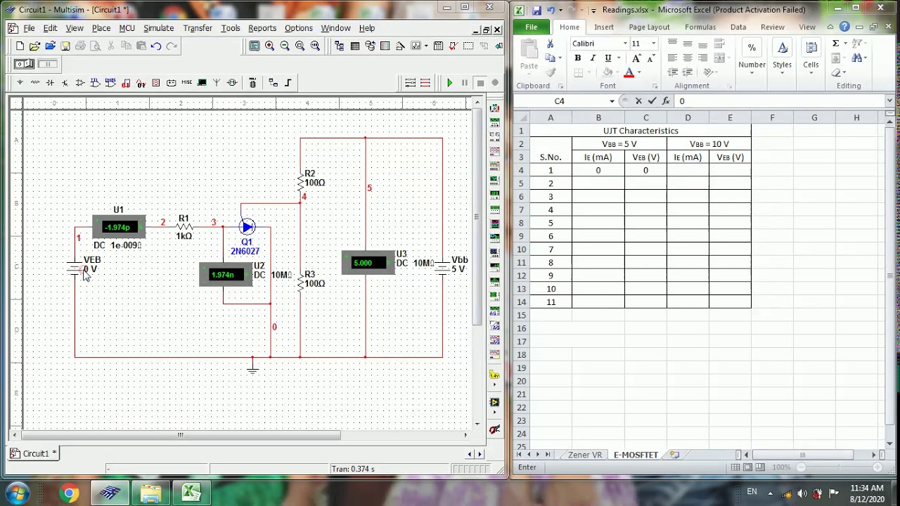 Simulation Of UJT Characteristics Using MultiSim - YouTube