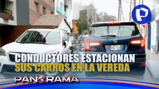 La vereda es mía: conductores estacionan sobre espacio exclusivo para peatones