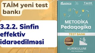 3.2.2. Sinfin effektiv idarəedilməsi | TAİM yeni test bankı