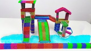 DIY - How To Build Swimming Pool Playground From Magnetic Balls (Satisfying) | Amazing Magnet World