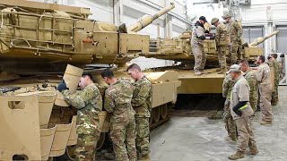 Inside US Army Light Factory Upgrading Millions $ Massive M1 Abrams Tanks