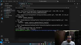 Exception handling in python asyncio