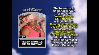 Velma Daneile St. Catherine ~ Short Obituary