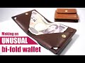 [Leather Craft] Making an UNUSUAL bi-fold wallet.