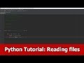 Python Tutorial : Reading files