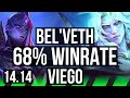 BEL'VETH vs VIEGO (JGL) | Rank 6 Bel'Veth, 68% winrate, 7/1/3 | VN Challenger | 14.14