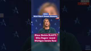 Elissa Slotkin BLASTS Mike Rogers’ Record On Stage #shorts