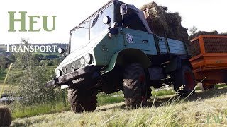 Heu-Ballen fahren mit Unimog 411 | Schwitzen für Spaß