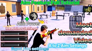 Normal Aim And Aim Features Difference Full settings Guide In Hindi | Aim Features Bgmi Settings