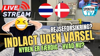 Indlagt Akut - Nyren er færdig - Rejseforsikring? 🔴 Live Chat