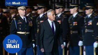 Outgoing US Defense Sec Hagel lauded at farewell ceremony - Daily Mail