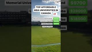 Top Affordable MBA Universities in Canada 🇨🇦
