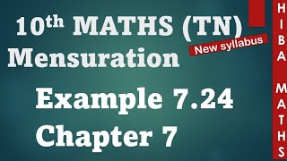 10th maths chapter 7 mensuration example 7.24 tn samacheer hiba maths