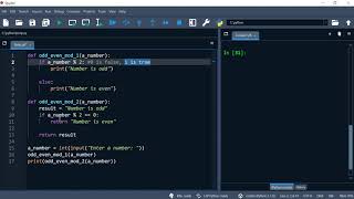 Python 36: Find odd/even numbers using the modulus operator – part 2.