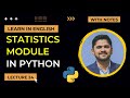 23. Statistics Module in Python | Python Tutorial for Beginners | Amit Thinks