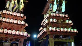 西条祭り 2022 お旅所　上小川　岸陰　同時差し上げ