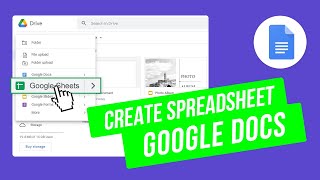 How to Create a Google Docs Spreadsheet | Google Sheets