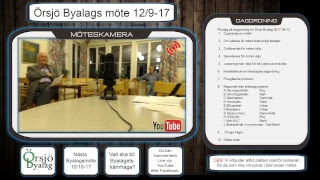 Livestream från Örsjö Byalag 2017-09-12