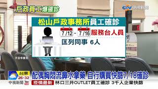 驚! 松山戶政事務所1員工確診 櫃台接觸民眾36人│中視新聞 20210719