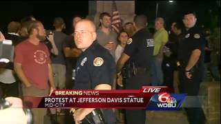 Protesters, some armed, clash at Jefferson Davis monument in Mid-City