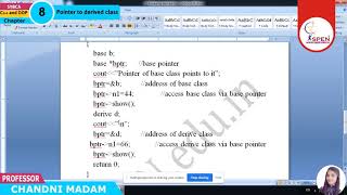 Pointer to derived class || 17-10-2020