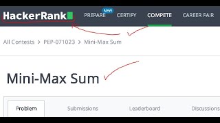 Java Mini-Max Sum | HackerRank | using arrays, comparison, for loops