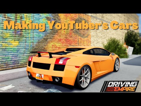 Making Youtuber S Cars Driving Empire Pt1 Youtube