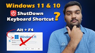 How to Shutdown on windows 11/10 using keyboard shortcut in Tamil