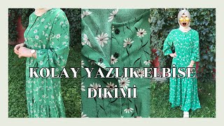 KOLAY YAZLIK ELBİSE DİKİMİ | KAT KAT ELBİSE