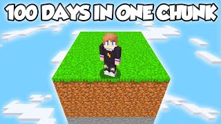 100 Days of Hardcore Minecraft in ONE CHUNK! #shorts