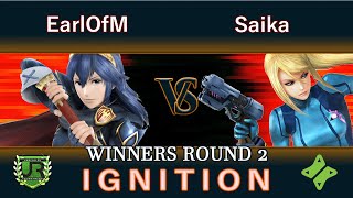 Ignition #110 WINNERS ROUND 2 - EarlOfM (Lucina) vs Saika (Zero Suit Samus)