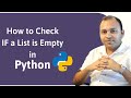 How to Check if a List is Empty in Python | Python Basics Tutorial