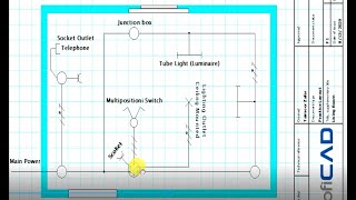 Home electrical wiring complete tutorial using ProfiCAD  (Hindi/Urdu)