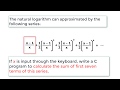 C Program To Calculate Sum of First 7 Terms of Natural Logarithm