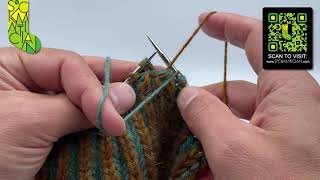 Simple Left-Leaning Double Decrease in Double-Knitted Brioche — A Sockmatician Tutorial