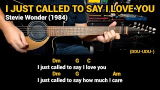 I Just Called to Say I Love You - Stevie Wonder (1984) - Easy Guitar Chords Tutorial with Lyrics