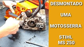 COMO DESMONTAR A MOTOSSERRA STIHL MS 210/230/250.