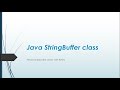 StringBuffer Class & Methods in Java with Example in Hindi