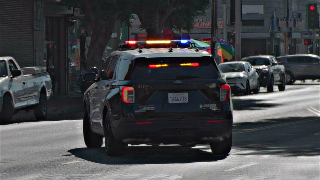 Lapd Ford Explorer Responding Code 3 Oympic Unit Youtube