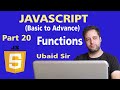 JavaScript Tutorial in Urdu for Beginners [Part 20] - Function in JavaScript | Javascript Function