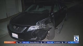 Speeding driver hits 5 parked cars on residential street