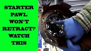 Starter Pawl Won't Retract on Lawnmower Starter Recoil