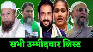 AIMIM Candidate list Maharashtra  Election 2024, MIM  विधानसभा उम्मीदवार लिस्ट , MIM Maharashtra