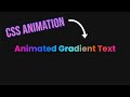 Create Amazing Gradient Text Animation Using HTML CSS | Step by Step Tutorial